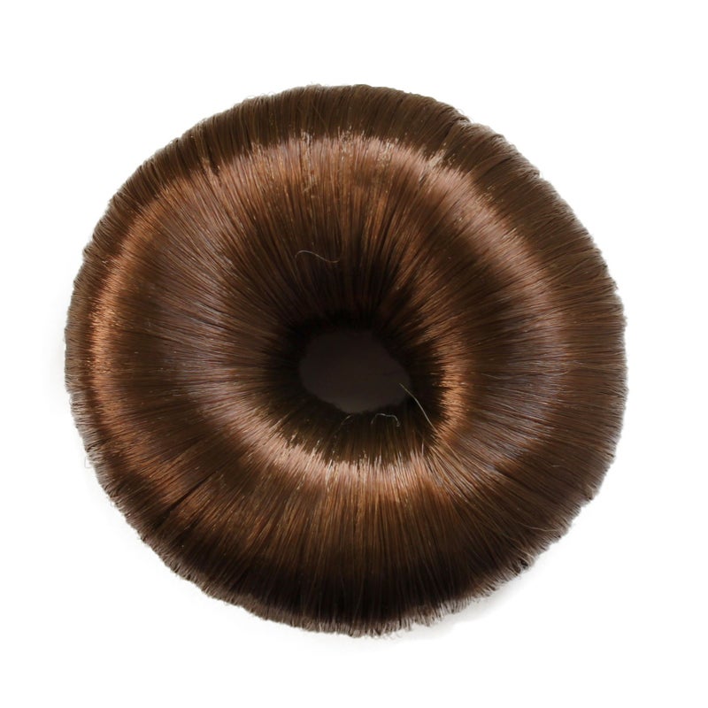 CAISHA Hair Donut Up Do Hair Ring Hairstyler Bun Maker Bridal Hairpiece Hair Styling Tool Light Brown DK4 - Image 1